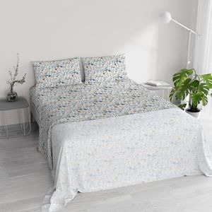 Ida Beddengoedset voor tweepersoonsbed, katoen, geproduceerd in Italië, hoeslaken, laken 240 x 300 cm en 2 kussenslopen met overslag (tweepersoonsbed, Emes)