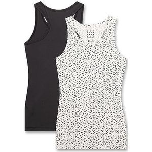 Sanetta Onderhemd voor meisjes, dubbelpak, Witte whisper., 164 cm