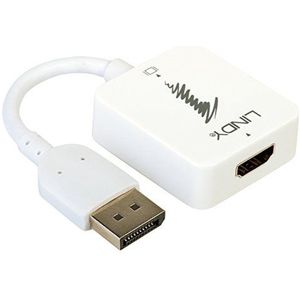 LINDY 38146 HDMI/DisplayPort converter [1x HDMI-bus - 1x DisplayPort stekker] wit