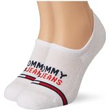 Tommy Hilfiger High Cut Footie (verpakking van 2 stuks) voor volwassenen, uniseks, Wit, 43 EU