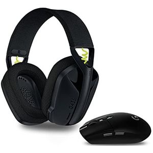Logitech G435 LIGHTSPEED en Bluetooth draadloze gaming headset -, over-ear,s, 18 uur batterij- Zwart & Logitech G305 Lightspeed Draadloze Gaming Muis - Zwart (Duitse verpakking)