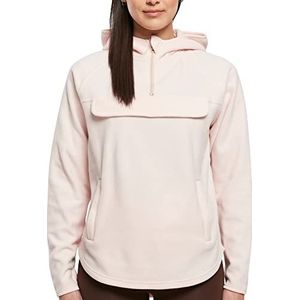 Urban Classics Dames Polar fleece pull-over hoodie hoodie, roze, XS