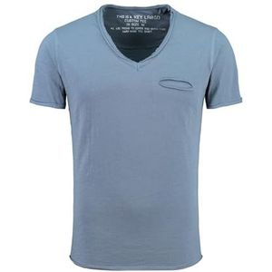 KEY LARGO Heren Soda New V-hals T-shirt, Flintstone Blue (1233), M