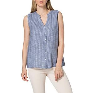 Blue Seven Dames alloverprint, Henley blouse, 524 blauw origineel, 42