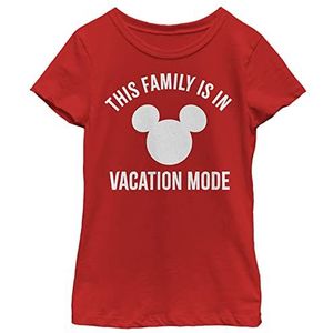 Disney Characters Vacation Fashion Girl's Solid Crew Tee, Rood, X-Small, Rot, XS