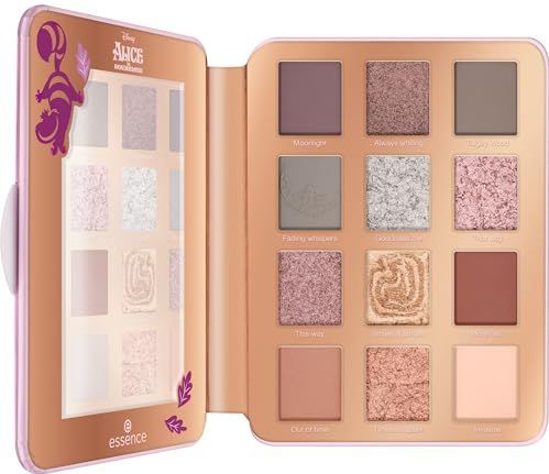 essence Disney Alice in Wonderland oogschaduwpalet, langhoudend, hooggepigmenteerd, glimmend, glitterig (16g)