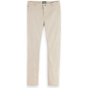 Scotch & Soda Heren Essential Regular Slim Fit Stretch Cotton Chino Pants, Parchment 7347, 34W x 32L