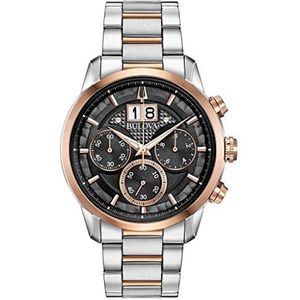 Bulova Heren chronograaf kwarts horloge met roestvrij stalen armband 98B335, Armband