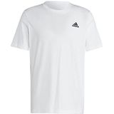 adidas Essentials Single Jersey geborduurd klein logo T-shirt wit S man