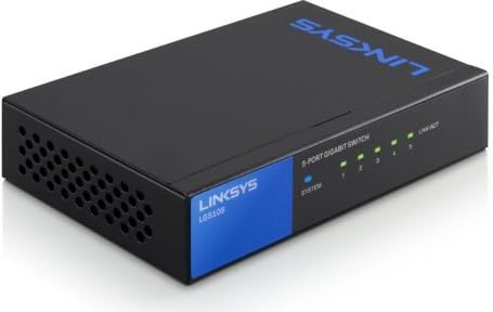 Linksys LGS105 netwerk-switch Gigabit Ethernet (10/100/1000) Zwart