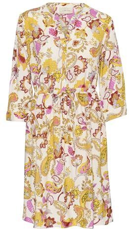 Zally - Feminine - Jurk - Multicolour - Knie - 3/4 Mouwen