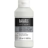 Liquitex 8508 Metallic Silver Medium voor acrylverf, geeft acrylverf metallic, sterk reflecterende zilvereffecten met glans, verouderingsbestendig in kunstenaarskwaliteit - flacon 237ml
