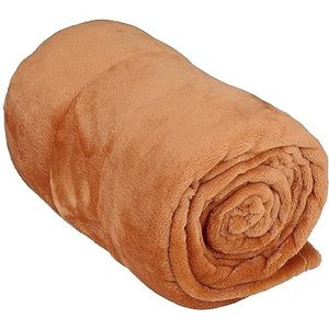 Arti Casa Fleece Deken 150 x 200 CM - Fleece Plaid - Dekentje Bank - Ook Perfect als Woondecoratie - 1-Persoons Plaid Deken - Terracotta Oranje - Fleece/Polyester