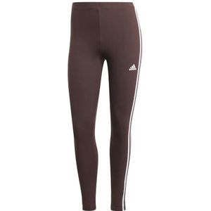 adidas Dames Essentials 3-Stripes High-Waisted Single Jersey Leggings, shadow brown, XS