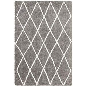Elle Decor Hoogpolig tapijt Abbeville 160x230 cm Grijs crème