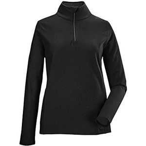 Killtec (KILAH) Women's Powerstretch overhemd met opstaande kraag en ritssluiting KSW 113 WMN LS SHRT, zwart, 40, 38666-000