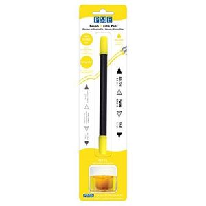 PME Eetbare inktborstel en fijne pen geel