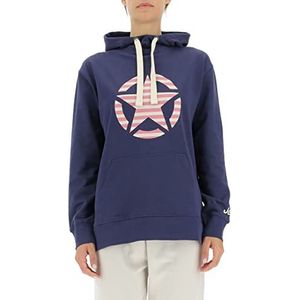 Jeep O102608-A184 J oversized sweatshirt met capuchon Star Striped J22W dames Deep Blue XL