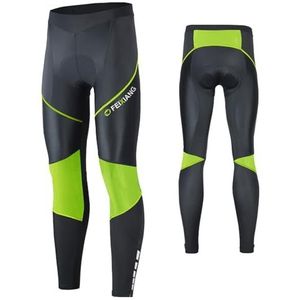 MEETWEE Lange fietsbroek voor heren, 3D-gel gevoerd, ademend, compressie-onderbroek voor mountainbike, fiets, groen, M