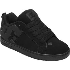 DC Heren Court Graffik Casual Low Top Skate Schoen Sneaker, Zwart/Zwart/Zwart, 45 EU