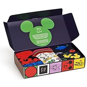 Happy Socks 3-Pack Kids Disney Gift Set, kleurrijke en leuke, Sokken voor Kinderen, Rood-Geel-Blauw-Wit-Groen (12-24M)