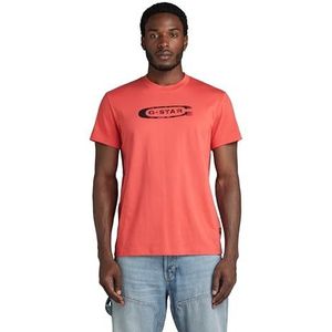 G-STAR RAW Distressed Old School Logo, Roze (Finch D24365-336-5789), L