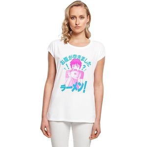 Merchcode Dames T-Shirt Dames TORC - Big Bowl T-shirt, Loose Fit, 100% Katoen, L, wit, L