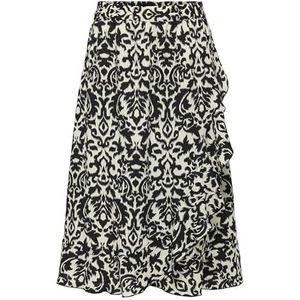 ONLY - ONLCARLY FLOUNCE LONG SKIRT WVN NOOS - Dames - Rok - Zwart - Katoen
