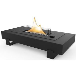 Tenderflame Tafel Mountain, open haard, staal, zwart, 50 x 23 x 10 cm