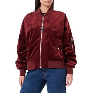 Alpha Industries - MA-1 OS LW Velvet Wmn - Tussenjas - Bordeaux - Oversized Fit