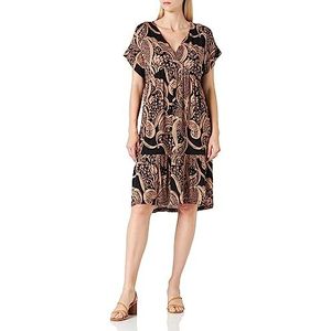 SOYACONCEPT Dames SC-MARICA AOP 243 damesjurk, zwart, X-Small, zwart, XS