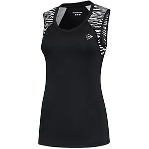 Dunlop Dames Game Tank Top Tennis Shirt, Zwart, M, zwart, M