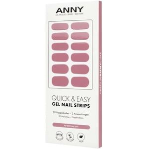 ANNY Gel nagelstrips – uv-nagelfolie om op te plakken, met uv-lamp, duurzaam en splintervrij, eenvoudig in gebruik, kleur: say yes - rokerig rosé nr. 35