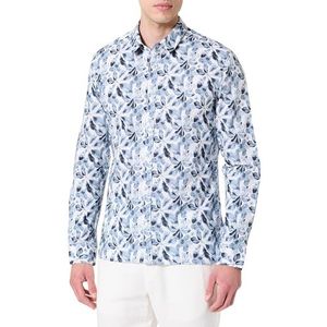 Teddy Smith C- Axel ML Herenoverhemd, wit/bloemen, L