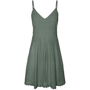 VERO MODA VMHONEY LACE geplooide singlet jurk EXP voor dames, Laurel Wreath, XS