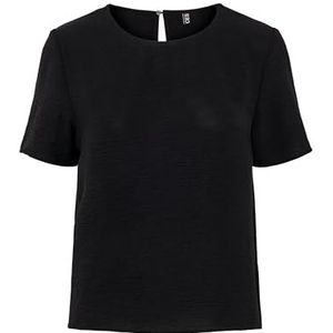 PIECES - Pcanna - T-shirt - Zwart - Katoen - Normale Pasvorm