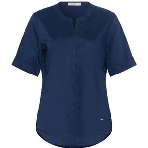 BRAX Damesblouse Veri Basic Cotton blouse met halve mouwen, wit, 46