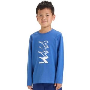 Diadora JB T-shirt LS Logo, Blauw, L