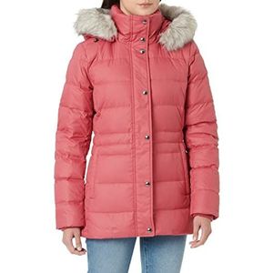 Tommy Hilfiger Dames Tyra Down JKT met bont donsjacks, Frosted Framboos, XS
