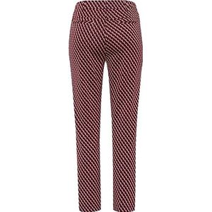 Raphaela by Brax Lillyth Kick Retro Graphic Jersey broek voor dames, cranberry, 34W / 32L