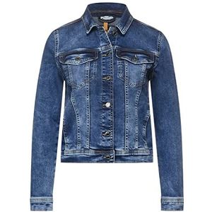 Street One Denim jas voor dames, Indigo Gebruikt Wassen, 64
