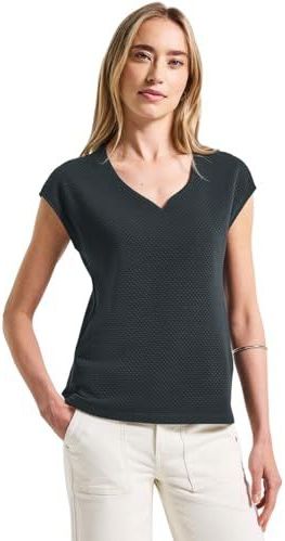 Street One - Dames Shirt - Groen - Sweetheart Halslijn