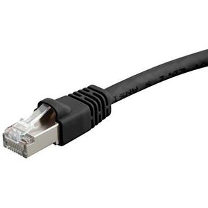 Monoprice Cat6A Ethernet-patchkabel - 75 voet - zwart | Netwerk internetkabel - RJ45, 550Mhz, STP, puur kale koperdraad, 10G, 26AWG