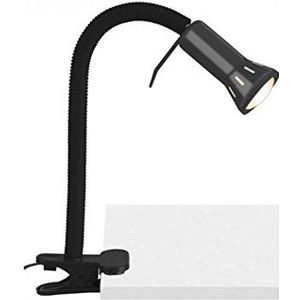 Brilliant Decoratieve cliplamp - praktische klemlamp met flexibele arm, ideaal als werk- of leeslamp met schakelaar - gemaakt van metaal/kunststof in zwart - hoogte 34 cm
