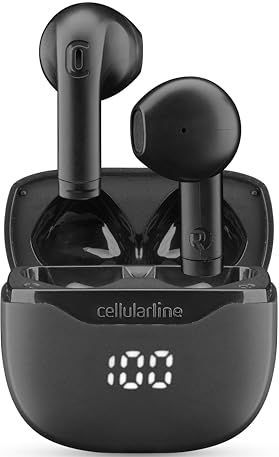 Cellularline - TWS CORE - Draadloze Koptelefoon - Zwart - 4 uur Audioweergave