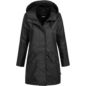 ONLY Onlsally Raincoat OTW Noos regenjas voor dames, zwart (Black/Black Teddy), L