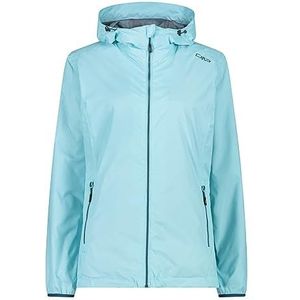 CMP dames regenjas met vaste capuchon-33x7496, Aqua (blauw), D46