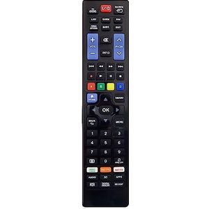 IRRADIO Universele televisie 5 in 1, compatibel met alle tv's en smart-tv's van Samsung/LG/Philips/Sony/PanasONIC, gemaakt sinds 2000, direct klaar voor gebruik, kleur zwart