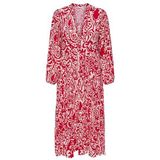 Jurk - Zwart - Viscose - V-Hals 7/8 Mouwen Loose Fit