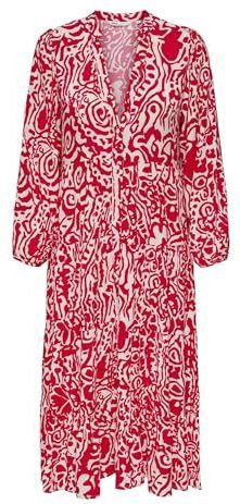 Jurk - Zwart - Viscose - V-Hals 7/8 Mouwen Loose Fit